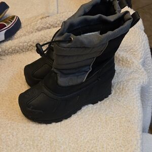 Kids Black and Gray Winter Boots